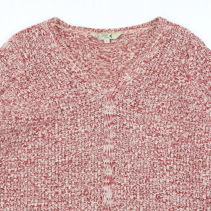 Womens UK Size 12 M&Co Red Pullover Jumper