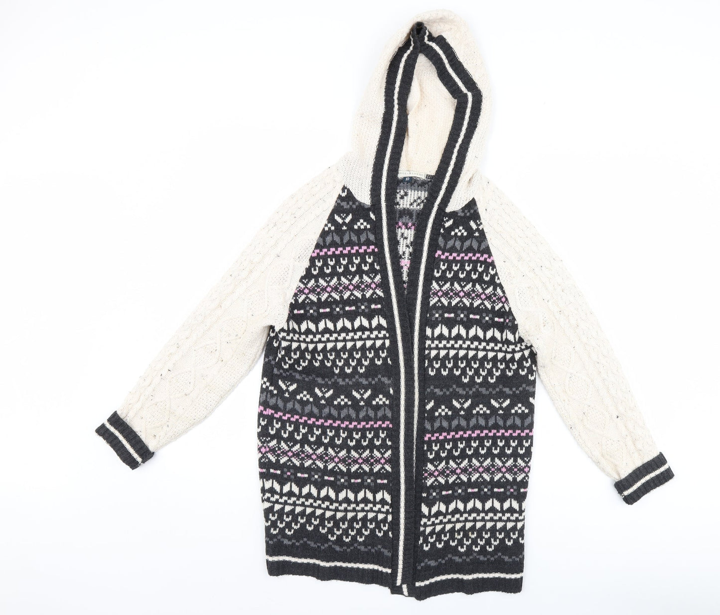 Womens UK Size 10 Blonde & Blonde Multicoloured Cardigan Jumper