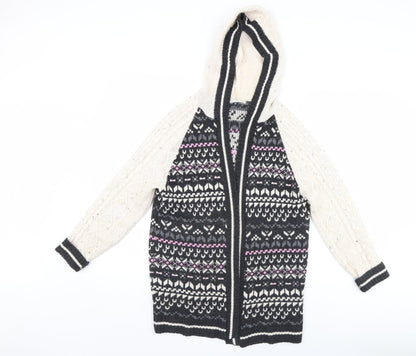 Womens UK Size 10 Blonde & Blonde Multicoloured Cardigan Jumper