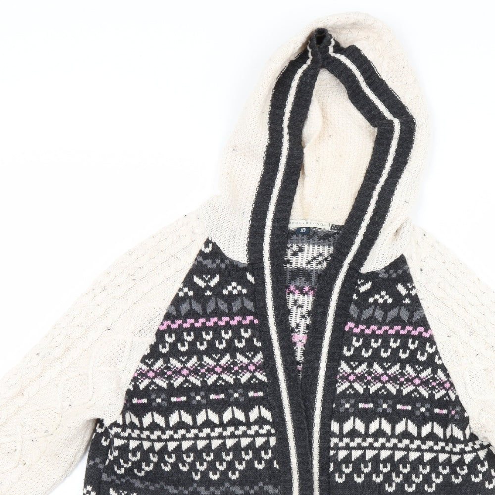 Womens UK Size 10 Blonde & Blonde Multicoloured Cardigan Jumper