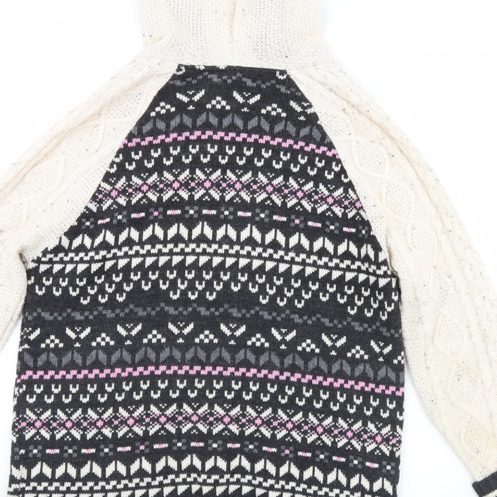 Womens UK Size 10 Blonde & Blonde Multicoloured Cardigan Jumper