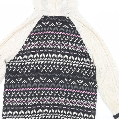 Womens UK Size 10 Blonde & Blonde Multicoloured Cardigan Jumper