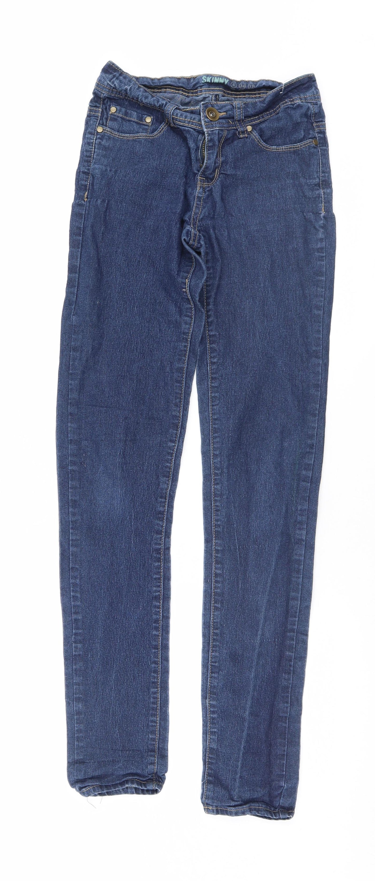 Denim & Co. Womens Black   Skinny Jeans Size 6 L31 in