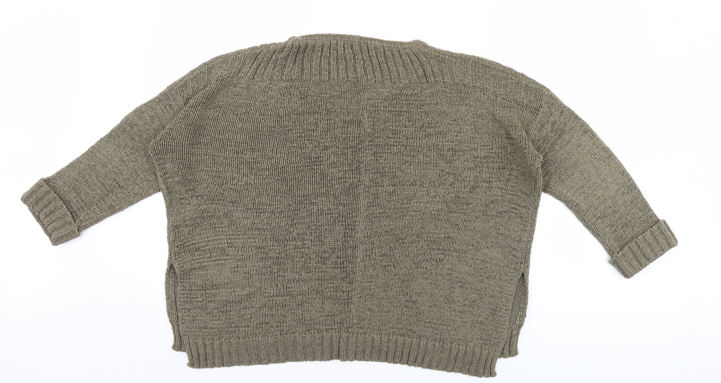 Womens UK Size M Matalan Green Pullover Jumper