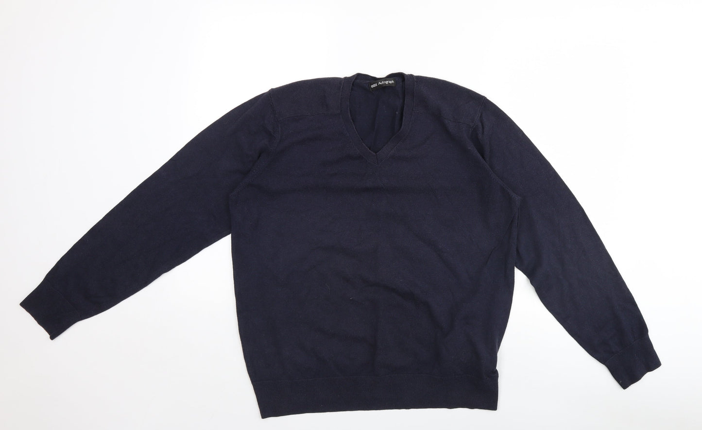 Marks and Spencer Mens Blue   Henley Jumper Size L