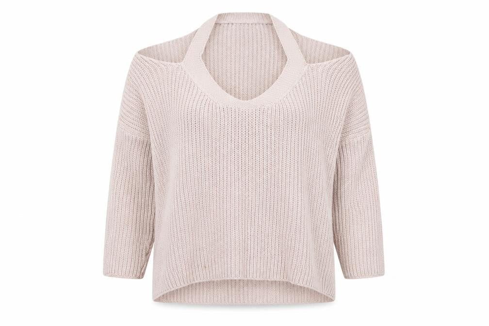 Womens UK Size M New Look Pink Henley Jumper