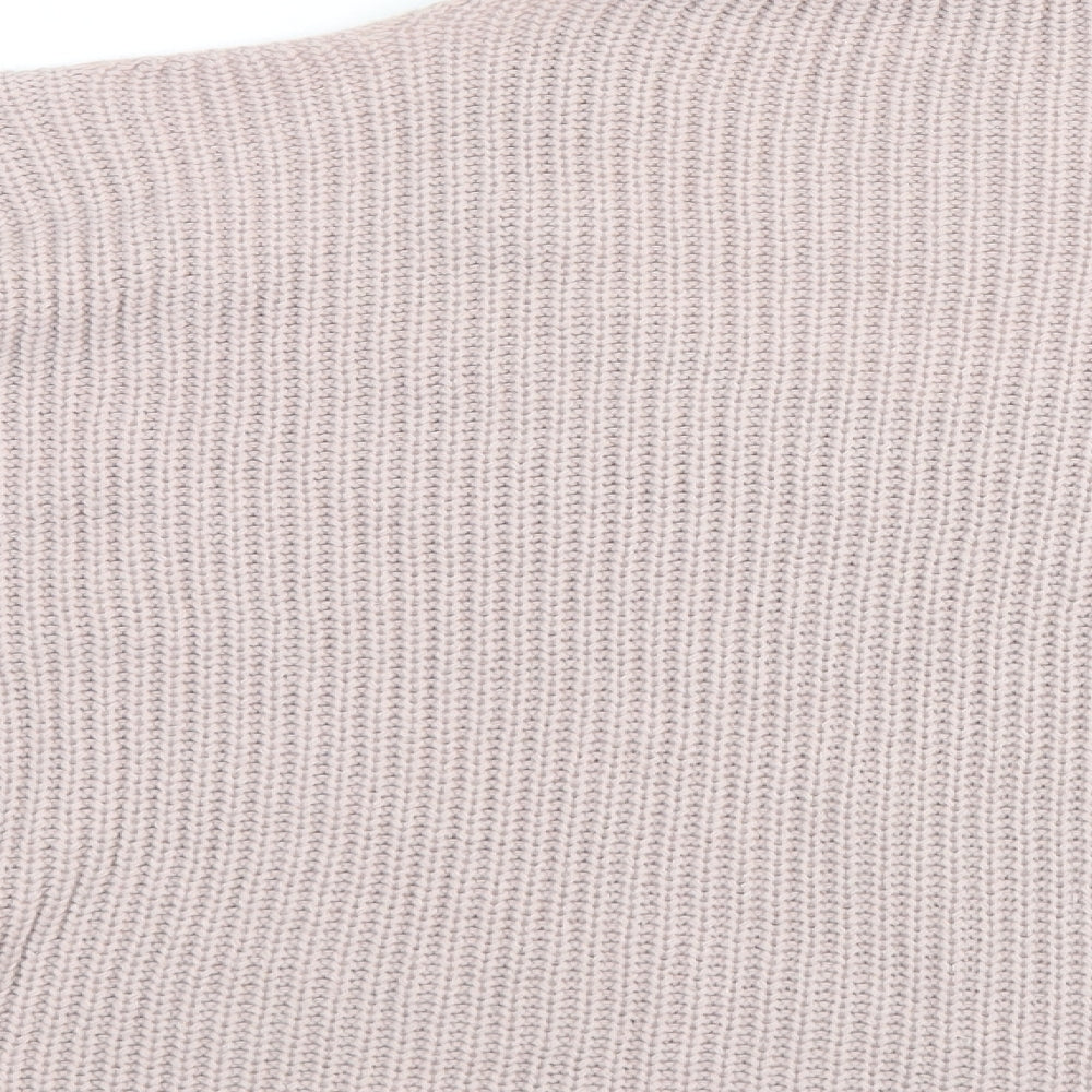 Womens UK Size M New Look Pink Henley Jumper