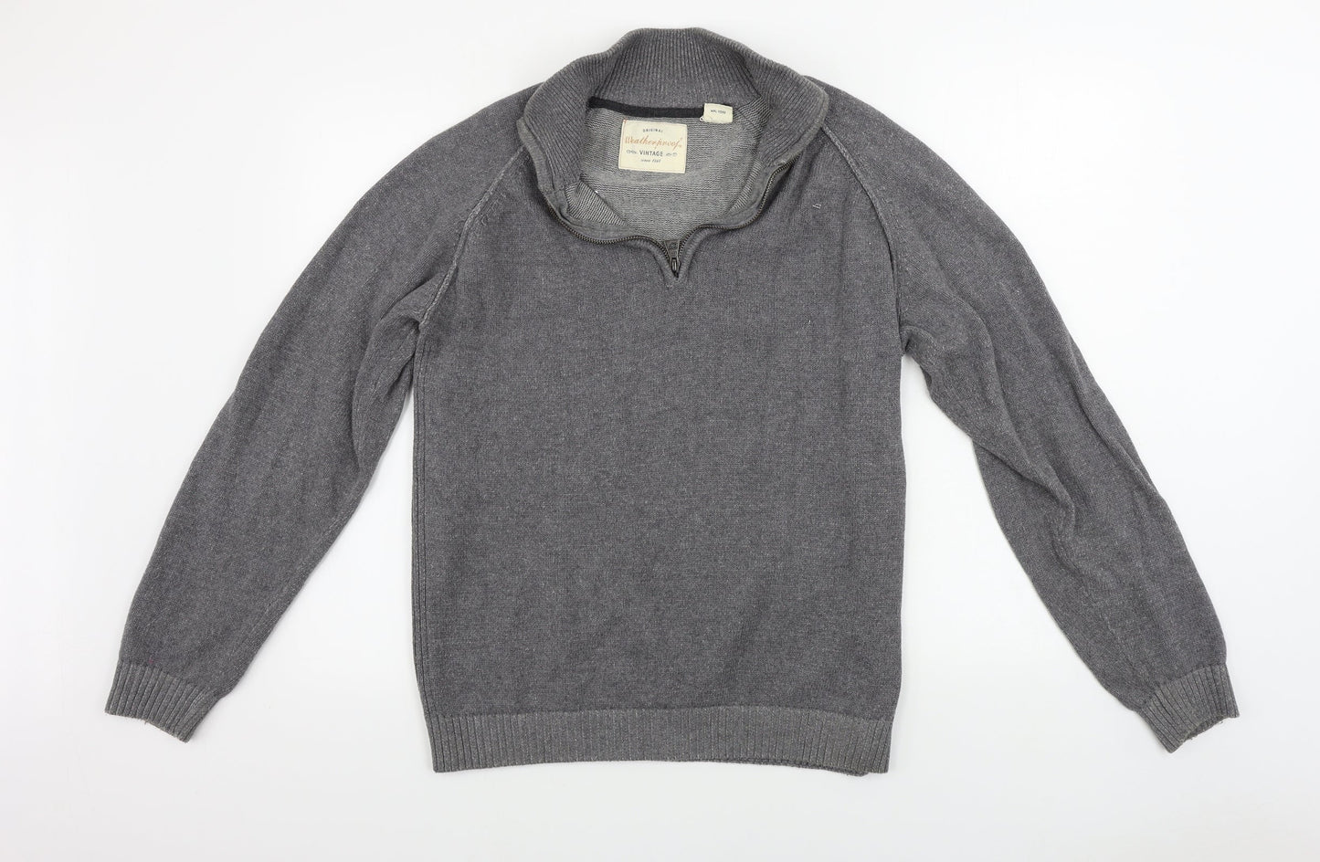 Weatherproof  Mens Grey   Henley Jumper Size L
