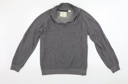 Weatherproof  Mens Grey   Henley Jumper Size L