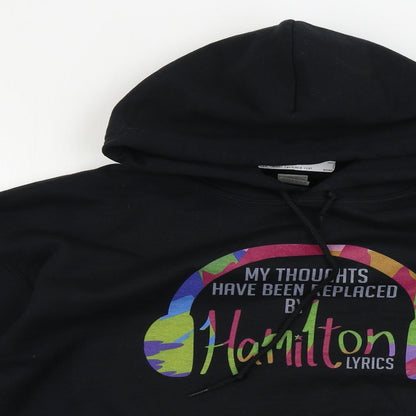 Mens UK Size M Gildan Blue Pullover Hoodie