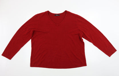 Womens UK Size M BM Red Pullover Jumper