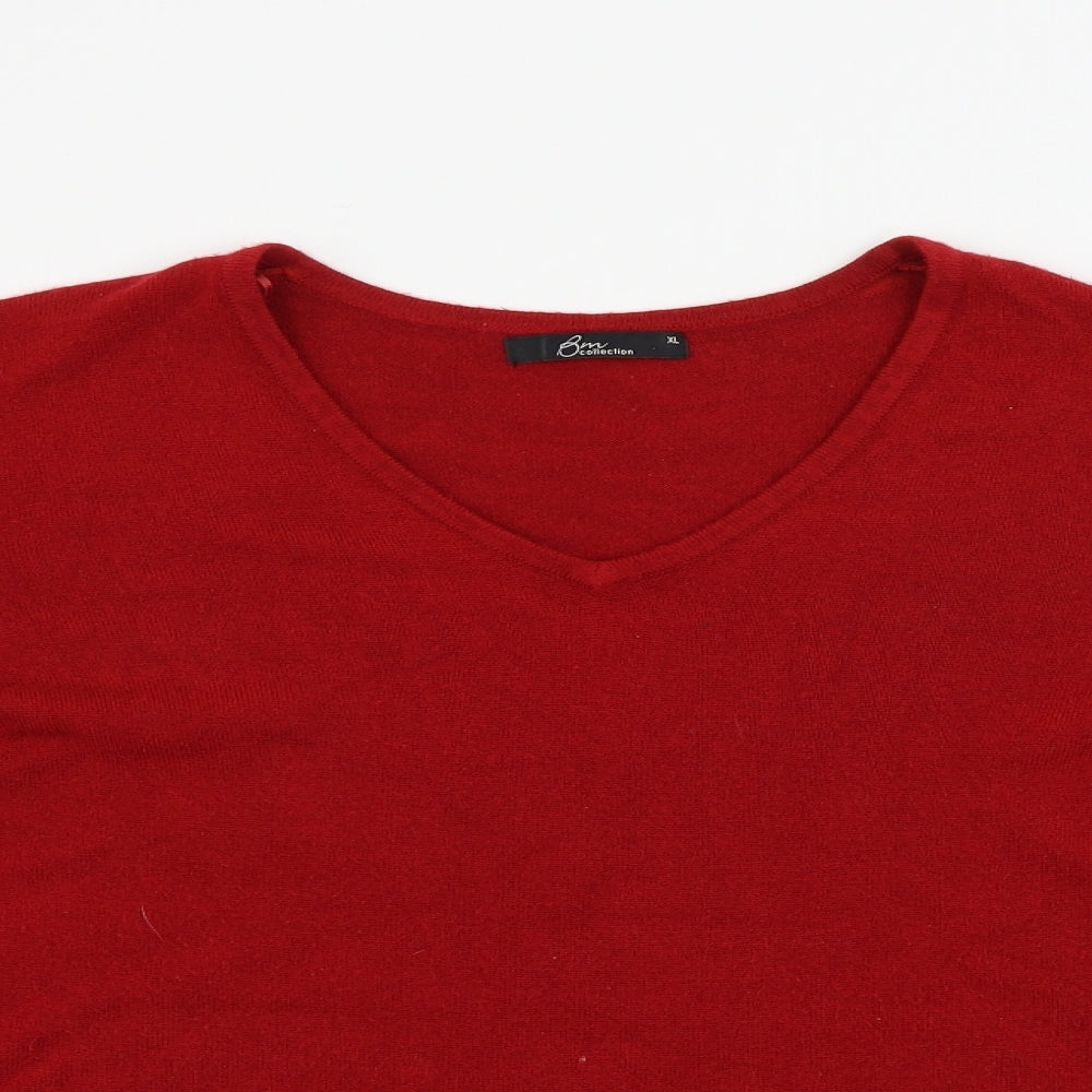 Womens UK Size M BM Red Pullover Jumper