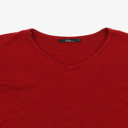 Womens UK Size M BM Red Pullover Jumper