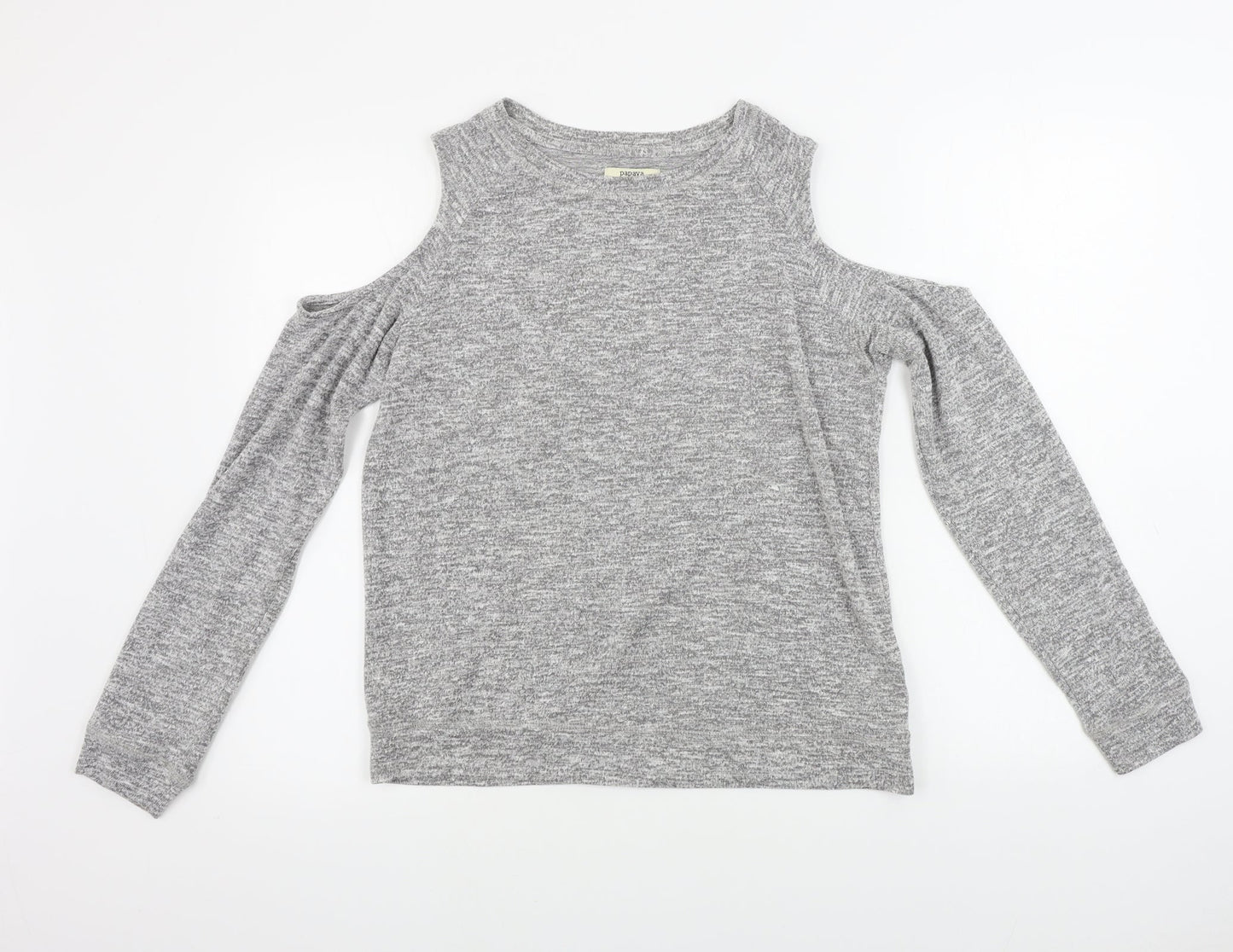 Womens UK Size 12 Papaya Grey Pullover Jumper