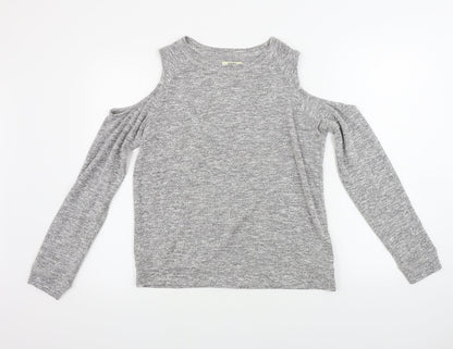 Womens UK Size 12 Papaya Grey Pullover Jumper