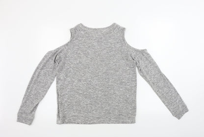 Womens UK Size 12 Papaya Grey Pullover Jumper