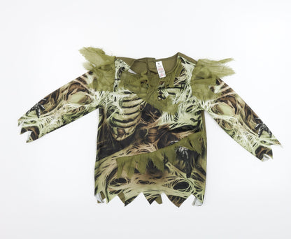 TU Boys Green   Basic T-Shirt Size 5-6 Years