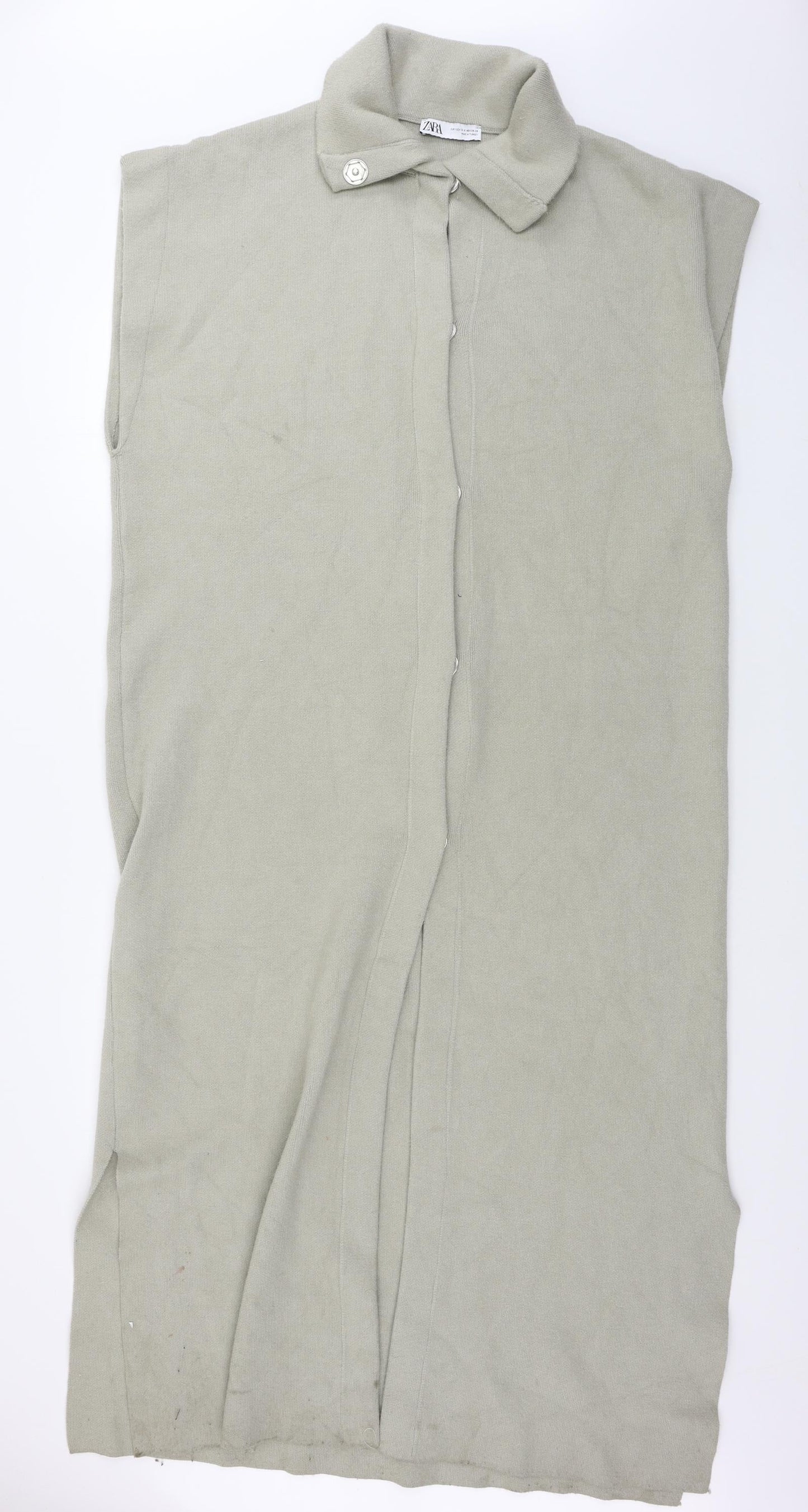 Womens UK Size XS Zara Beige Cardigan Jumper