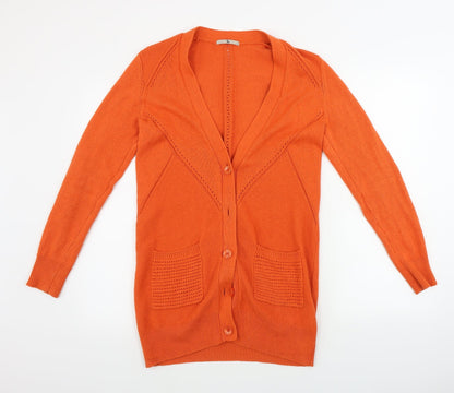 TU Womens Orange   Full Zip Jumper Size 8