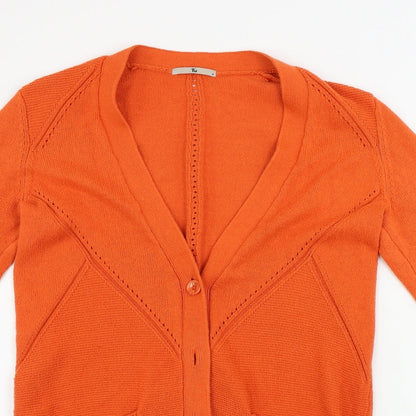 TU Womens Orange   Full Zip Jumper Size 8