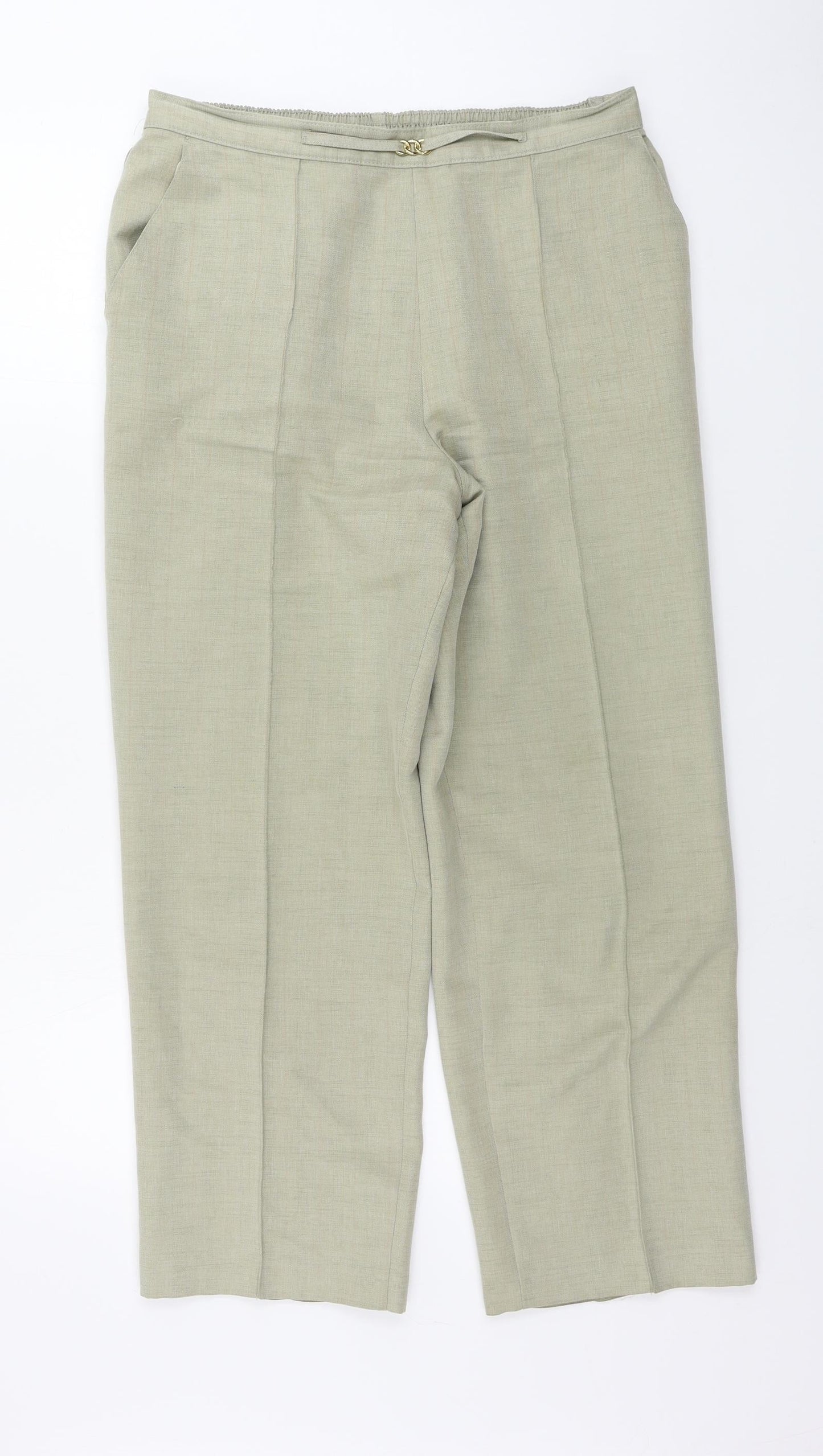 Womens UK Size 14 Marks and Spencer Regular Fit  Beige Trousers