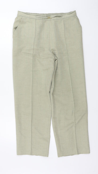 Womens UK Size 14 Marks and Spencer Regular Fit  Beige Trousers