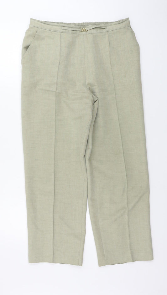 Womens UK Size 14 Marks and Spencer Regular Fit  Beige Trousers