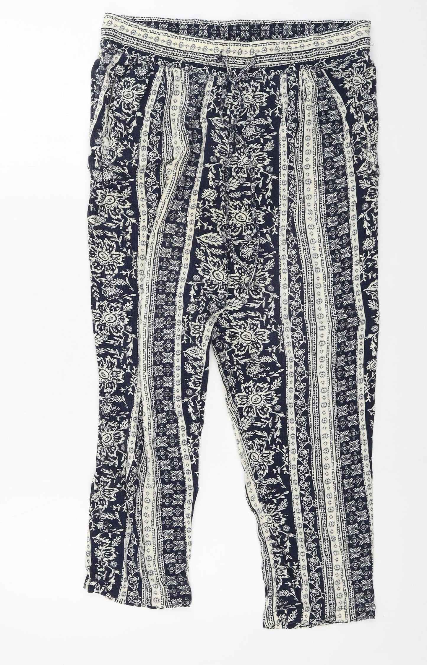 Womens UK Size 10 Marks and Spencer Regular Fit  Blue Trousers