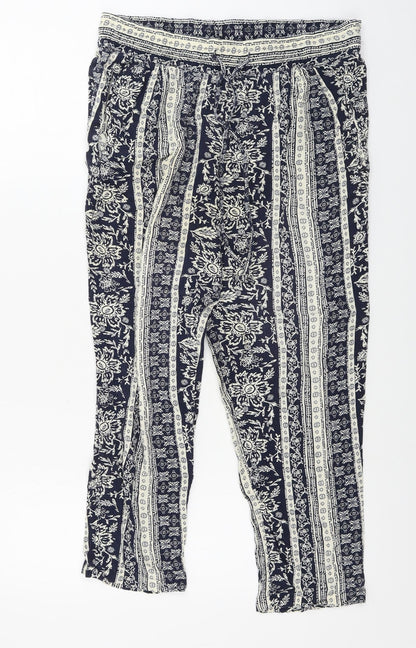 Womens UK Size 10 Marks and Spencer Regular Fit  Blue Trousers