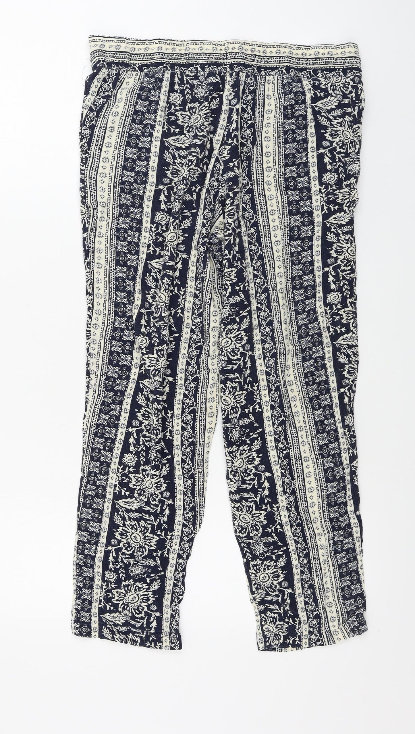 Womens UK Size 10 Marks and Spencer Regular Fit  Blue Trousers