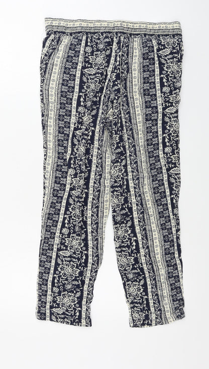 Womens UK Size 10 Marks and Spencer Regular Fit  Blue Trousers