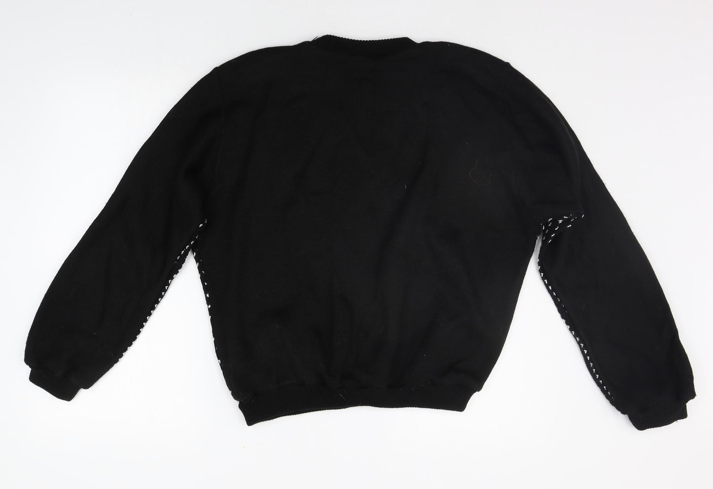 Womens UK Size L Preworn Black Pullover Jumper