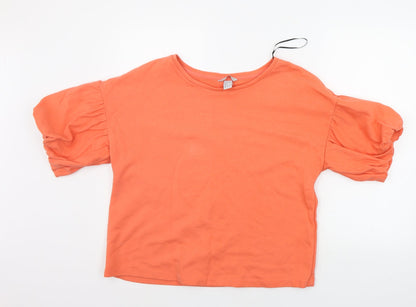 Womens UK Size M H&M Orange Pullover Jumper