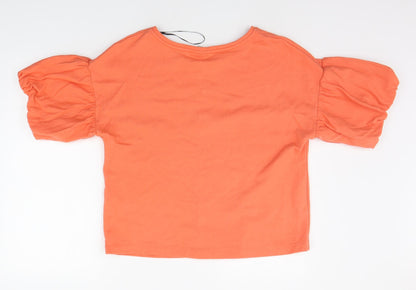 Womens UK Size M H&M Orange Pullover Jumper