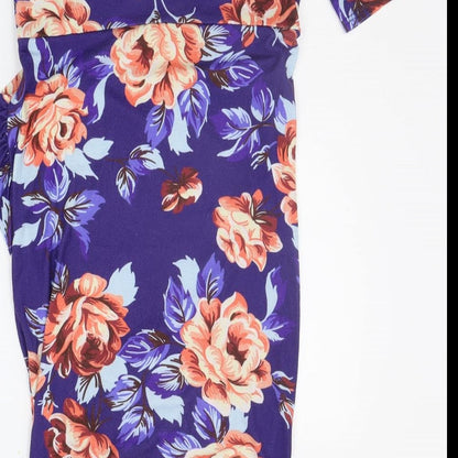 ASOS Womens Blue Floral  A-Line  Size 12