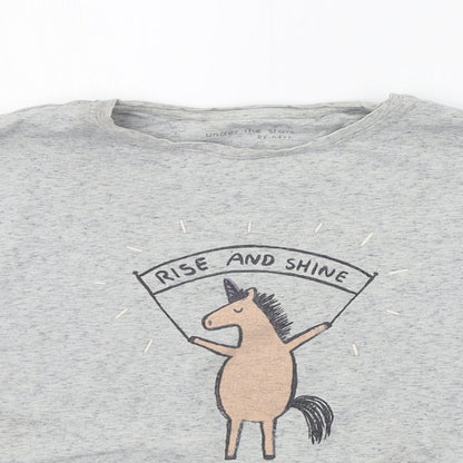 NEXT Boys Grey   Basic T-Shirt Size 7 Years  - Horse