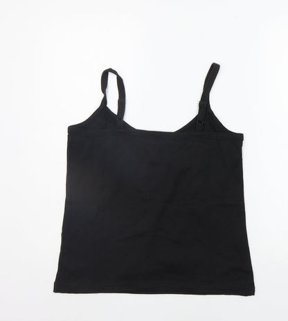 CAPSULE Womens Black Houndstooth  Basic Tank Size 16