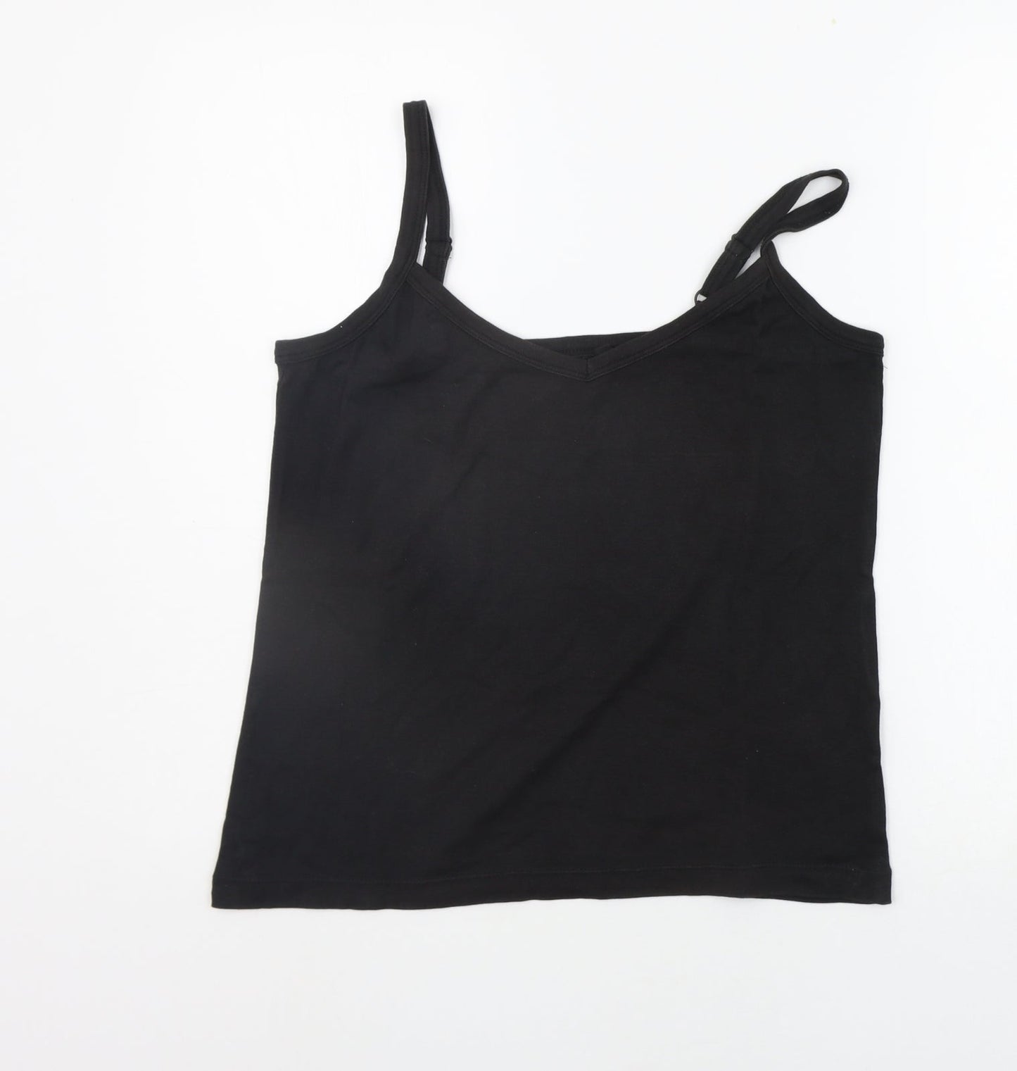 CAPSULE Womens Black Houndstooth  Basic Tank Size 16