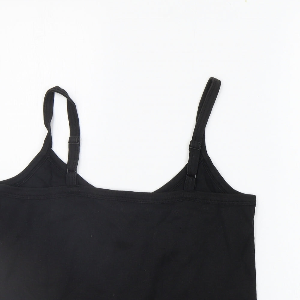 CAPSULE Womens Black Houndstooth  Basic Tank Size 16