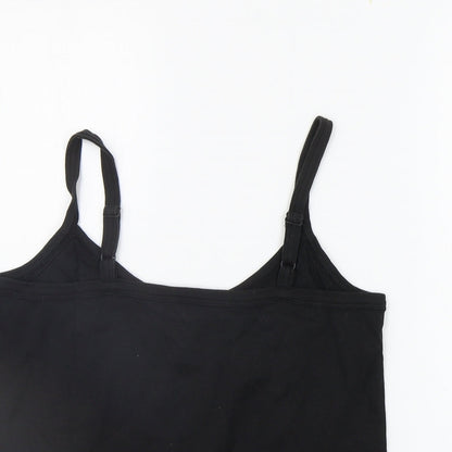 CAPSULE Womens Black Houndstooth  Basic Tank Size 16