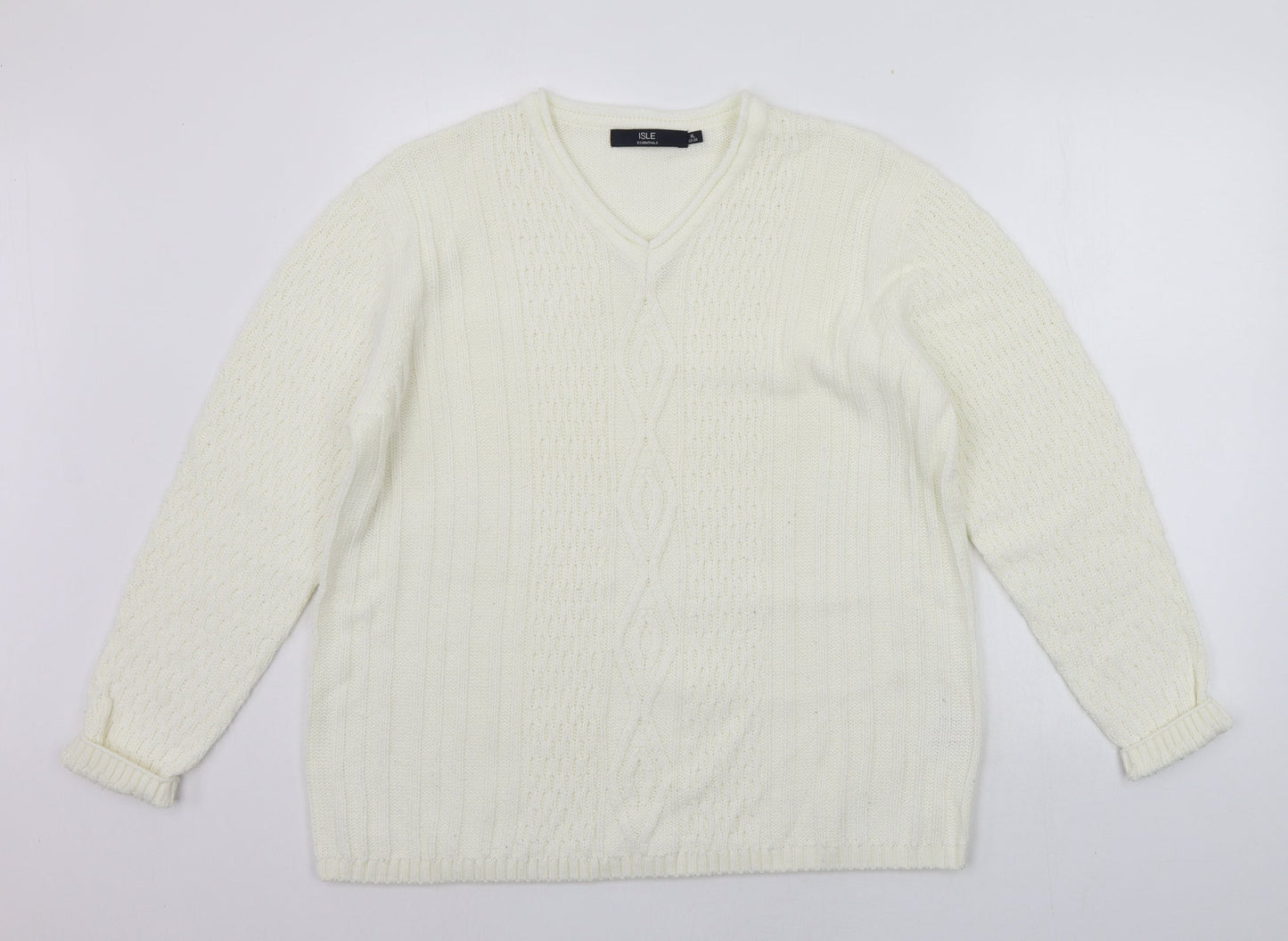 EWM Womens White   Pullover Jumper Size M