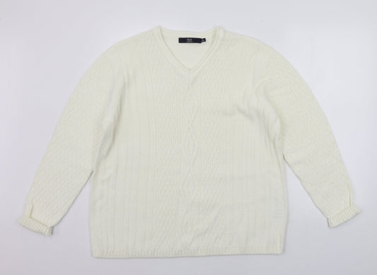 EWM Womens White   Pullover Jumper Size M