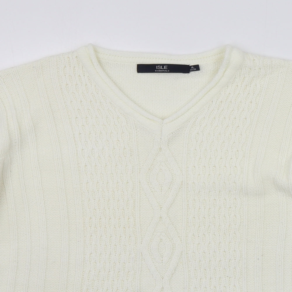 EWM Womens White   Pullover Jumper Size M