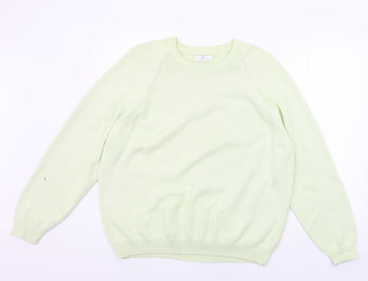 Womens UK Size 18 Essential Green Pullover Jumper