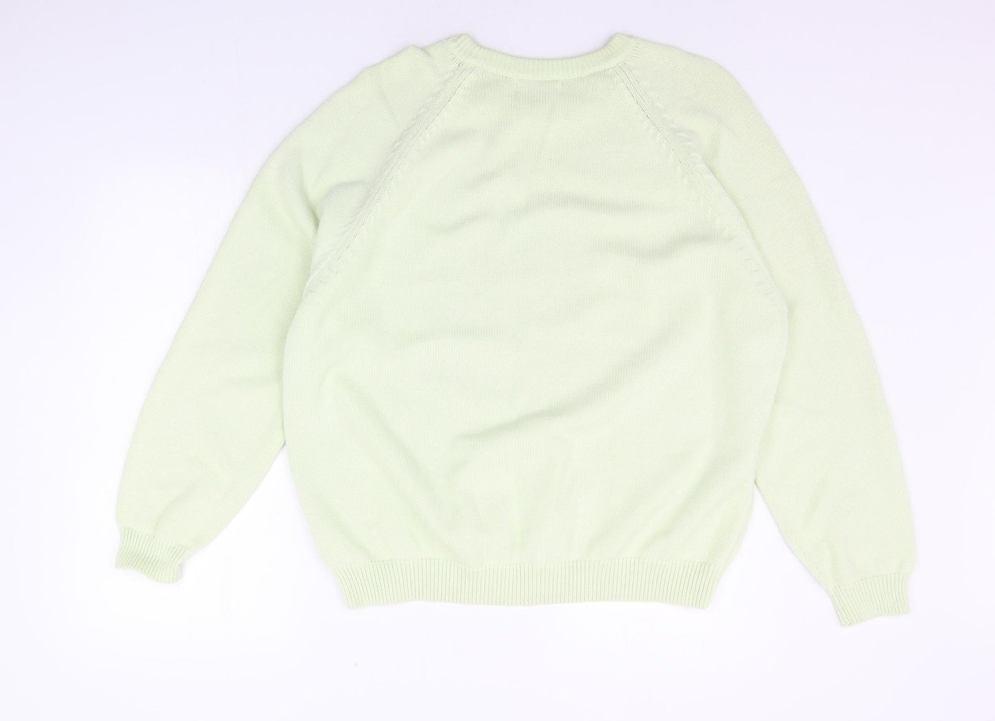 Womens UK Size 18 Essential Green Pullover Jumper