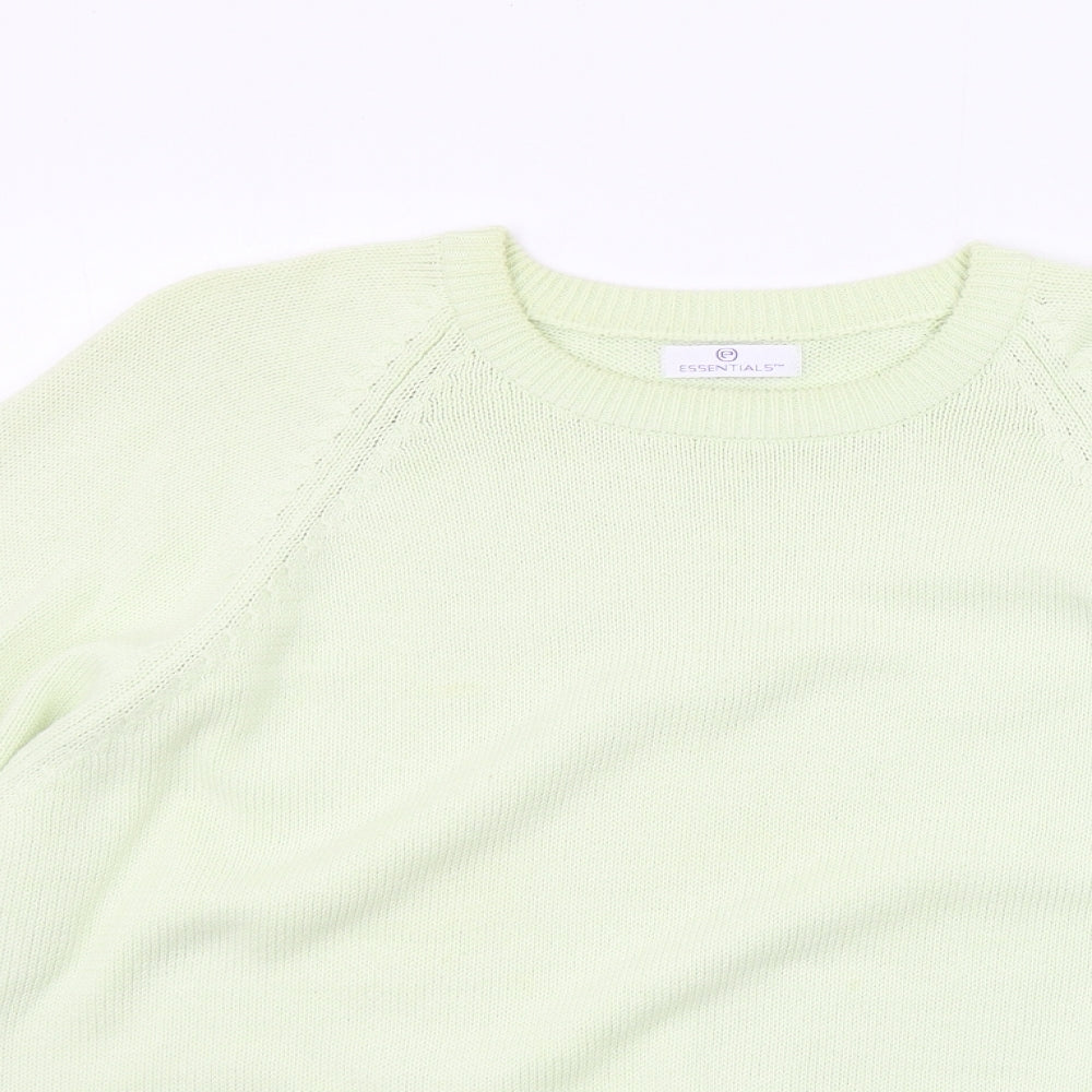 Womens UK Size 18 Essential Green Pullover Jumper