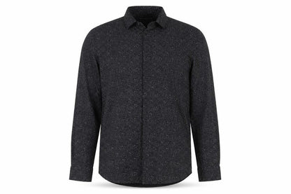 Cedarwood State Mens Black Polka Dot Button-Up Size 16