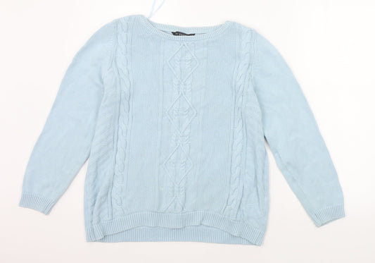 Love Knitwear Womens Blue   Pullover Jumper Size 14