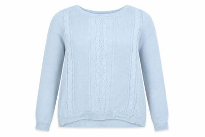 Womens UK Size 14 Love Knitwear Blue Pullover Jumper
