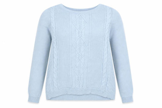 Womens UK Size 14 Love Knitwear Blue Pullover Jumper